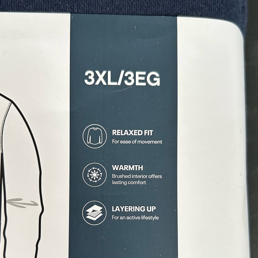 Reebok Relaxed Fit Hoodie, navy size 3XL - Picture 7 of 11